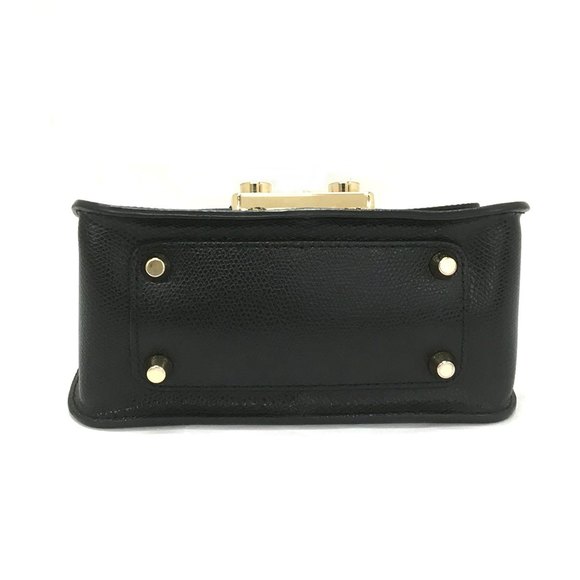 Furla Metropolis Shoulder Bag Chain Shoulder Mini Bag Leather Black - Picture 4 of 9